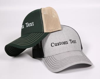 Custom Embroidered Hat, Personalized Text Here, Vintage Baseball Hat, Custom Trucker Hat, Personalized Gift, Gift for Dad