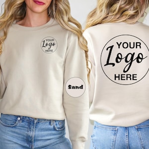 Personalized Business Logo Sweatshirt, Custom Logo Hoodie, Customized Company Logo Outfit, Custom Text Front And Back Outfit, Custom Gifts