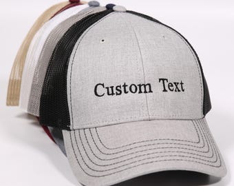 Custom Embroidered Text Hat, Personalized Quote Here, Business Merch, Vintage Baseball Hat, Custom Trucker Hat, Personalized Gift