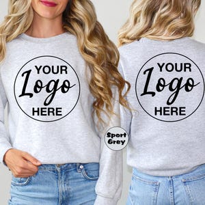 Custom Logo Hoodie, Customized Company Logo Outfit, Custom Text Front And Back Outfit, Personalized Business Logo Sweatshirt, Custom Gifts
