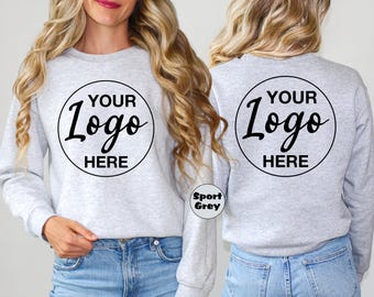 Custom Logo Hoodie, Customized Company Logo Outfit, Custom Text Front And Back Outfit, Personalized Business Logo Sweatshirt, Custom Gifts