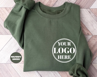 Custom Your Logo Here Sweatshirt, Personalized Your Words Hoodie, Custom Add Own Logo Outfit, Your Logo Design Sweatshirt, Christmas Gift
