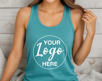 Custom Your Logo Here Tank Top, Personalized Company Logo Outfit, Business Front Logo Tee, Sport Team Logo Tank Top, Custom Saying Clothing