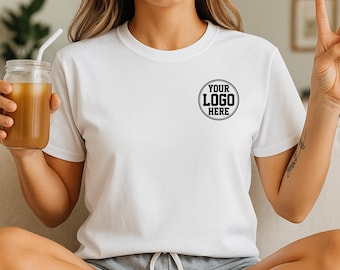 Custom Your Logo Here Shirt, Personalized Company Logo Long Sleeve, Business Logo Tee, Sports Team Logo Tank Top, Custom Saying V-neck Shirt