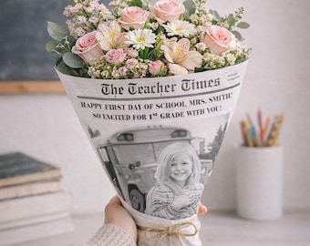 Regalo de la semana de agradecimiento a la maestra, regalo de último minuto para la maestra, regalo de flores para el día de agradecimiento a la maestra, ramo de flores de agradecimiento para la maestra