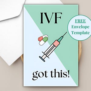 Scheda di fecondazione in vitro per lei Scheda di supporto alla fecondazione in vitro Scheda di supporto all'infertilità divertente per un'amica Scheda di incoraggiamento alla fecondazione in vitro Scheda di infertilità della moglie Centro per la fertilità