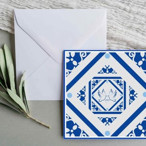 Tarjeta de boda en blanco con forma de paloma para los novios, tarjeta de felicitación para los recién casados, moderna tarjeta de felicitación con forma de pájaro para ella, regalo de boda mediterráneo para pareja