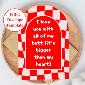 trendy Ich liebe dich Karte für ihn witzige Liebeskarte für Freund punny Karte Liebe Wortspiel Karte für sie ich vermisse dich Tochter Karte ich vermisse dein Gesicht Karte