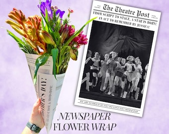 theatre performance flower wrap for musical performance bouquet wrap theatre recital paper flower drama kid flower bouquet for broadway show