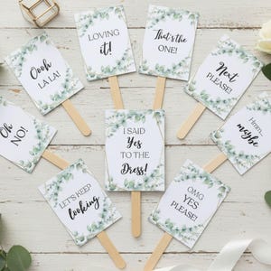 Ich habe ja gesagt zum Kleid Foto prop für Braut-Shop sagen ja zum Kleid Paddel für Brautparty Sofort-Download Hochzeitskleid Einkaufsschild