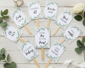 I said yes to the dress photo prop for bridal shop say yes to the dress paddle for bridal party Instant download wedding dress shopping sign