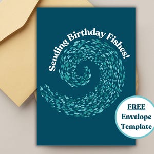 carte d'anniversaire vague pour lui pêche carte d'anniversaire pour papa amateur de poissons jeu de mots carte carte d'anniversaire nautique océan carte d'anniversaire surf bday vague cadeau