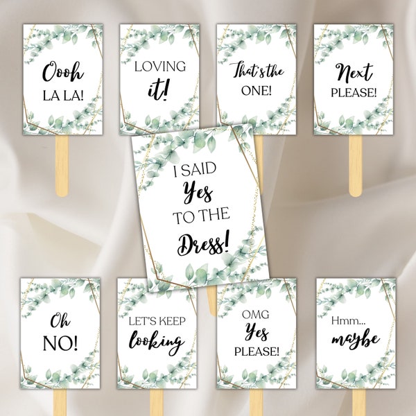 i said yes to the dress paddle greenery fun wedding dress shopping paddle sign evergreen say yes to the dress sign bridesmaid dress shopping
