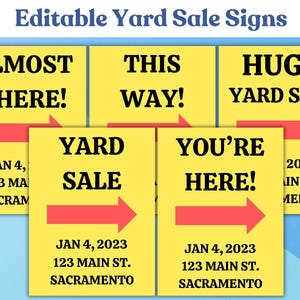 yard sale sign for garage sale sign for estate sale sign template garage sale signage for yard sale flyer moving sale poster custom signage