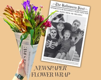 halloween flower bouquet for halloween party flower gift for host of harvest party host gift for fall party flower bouquet wrap hostess gift