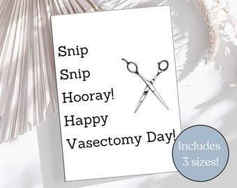 Tarjeta divertida de vasectomía para el esposo, procedimiento de vasectomía, tarjeta divertida de pronta recuperación para la cirugía de vasectomía para el esposo, tarjeta divertida de felicitaciones para él