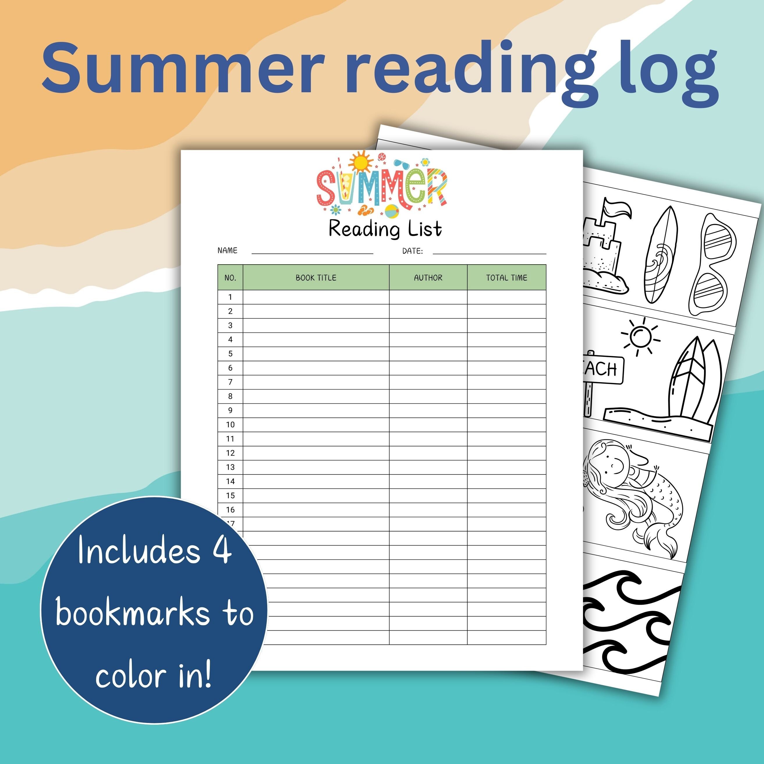Kid Summer Reading Log Template Summer Reading Challenge List Summer Kid Summer Reading Log Template Summer Reading Challenge List Summer