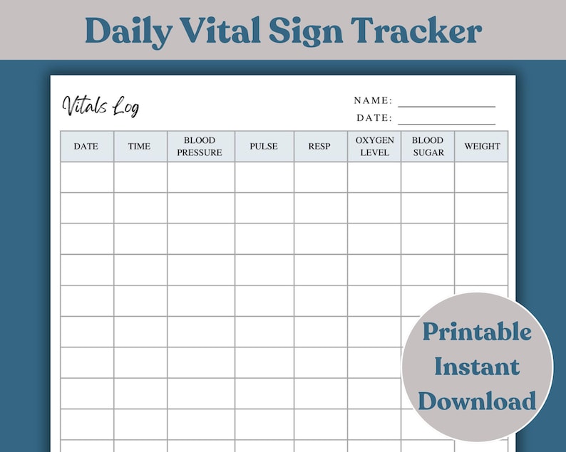nursing facility vital sign tracker for nursing student