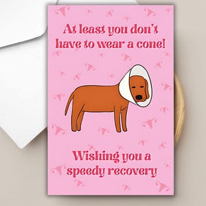 funny hysterectomy card for friend get well soon humorous uterus card for sister hysterectomy surgery card for uterine cancer card dog lover