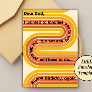 cartão de aniversário retrô para o pai cartão de aniversário inspirado no vintage para ele cartão de aniversário sarcástico cartão de feliz aniversário engraçado cartão de aniversário sarcástico pai