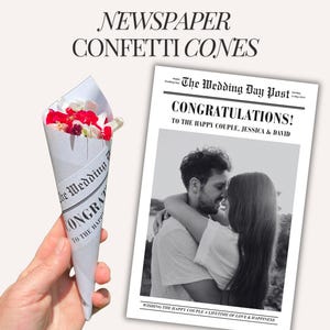 petal toss cone template for wedding send off newspaper petal toss confetti cone wedding reception exit customized confetti flower cone toss