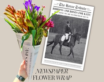 custom horse gift for her personalized horse girl gift for horse lover flower wrap equestrian gift for horse rider bouquet for cowgirl gift