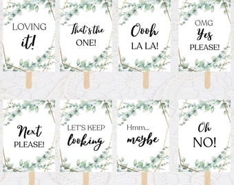 Say yes to the dress photo prop wedding dress picture prop for bridal party sign for bride i said yes to the dress paddle bridal shop game