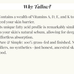 whipped tallow balm grass fed organic moisturizer 100% grass fed tallow balm non toxic skin cream whipped tallow skincare all natural tallow image 8