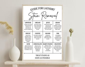 laundry stain removal guide for farmhouse laundry room sign w laundry instruction for airbnb minimalist laundry facility wall decor rustic