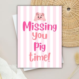 grappige mis je kaart voor hem dieren woordspeling kaart humor ontbrekende kaart voor mannen punny liefde kaart voor vriend ik mis je woordspeling kaart lange afstand