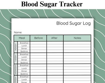 Blood sugar tracker template for in home care blood glucose chart for diabetic patient diabetes record for nursing home glucose medical log