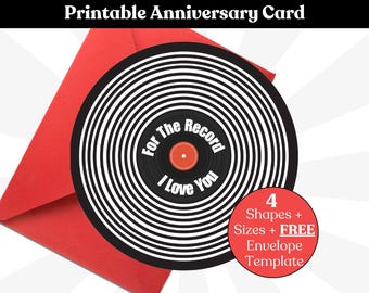 biglietto di anniversario per amante della musica per lui biglietto di artista musicista per marito biglietto di anniversario del disco gioco di parole per fidanzato biglietto in vinile per insegnante di musica