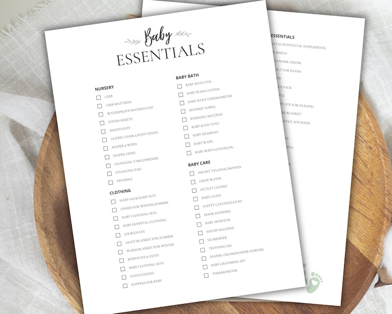baby checklist for new mom