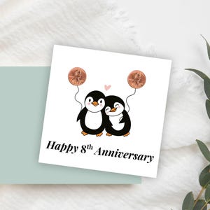 bronze anniversary gift for her 8th anniversary card for him 8th traditional anniversary gift for wife bronze 8th wedding anniversary card