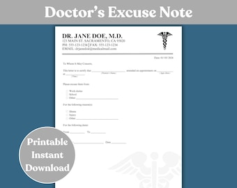 doctor excuse note template for work doctor excuse form for school note for absence form for dr appt sick note for school dr note for work