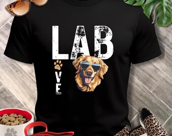 Lab Love Golden Retriever T-Shirt | Dog Mom Gift
