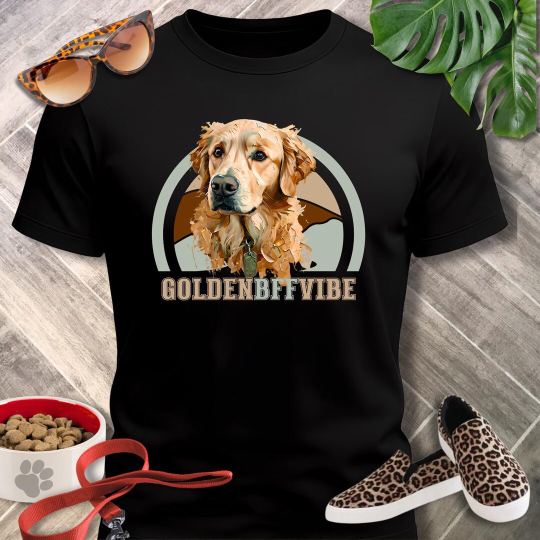 Golden Retriever BFF Vibes T-shirt, Golden Dog Mom Gift - Etsy