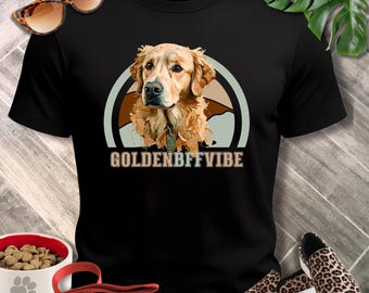 Golden Retriever BFF Vibes T-Shirt, Golden Dog Mom Gift