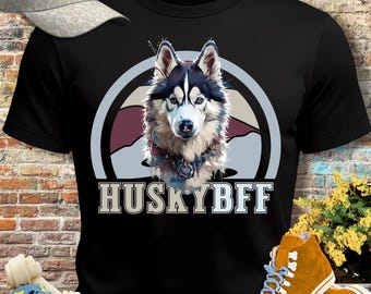 Siberian Husky BFF T-Shirt | Bold Dog Lover Tee