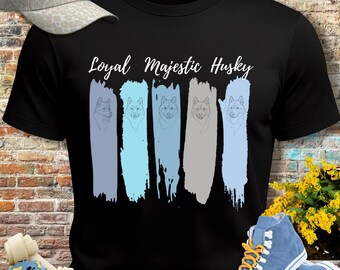 Brushstroke Siberian Husky Shirt | Loyal Dog Graphic Tee