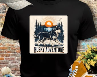 Husky Adventure Shirt | Outdoor Dog Graphic Tee, Pet Lover Gift
