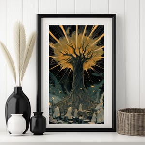 Elden Ring | Erdtree | Digital Poster | Dark Fantasy Wall Art | Printable Gaming Decor | Instant Download PNG File