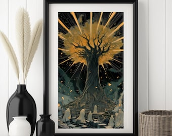 Elden Ring | Erdtree | Digital Poster | Dark Fantasy Wall Art | Printable Gaming Decor | Instant Download PNG File