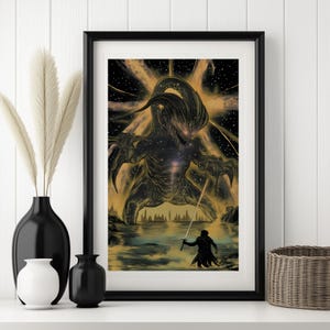 Elden Ring | Elden Beast | Digital Poster | Dark Fantasy Wall Art | Printable Gaming Decor | Instant Download PNG File