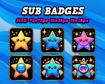 Sub/Bit Badges für Twitch and Kick, Live streaming sub badges, Bit badges for your streams, high quality sub and bit badges for viewers/subs