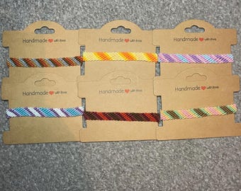 Boho Style 4 Tone Bracelet – Custom Handmade String Friendship Band - 4 Strand String Bracelet