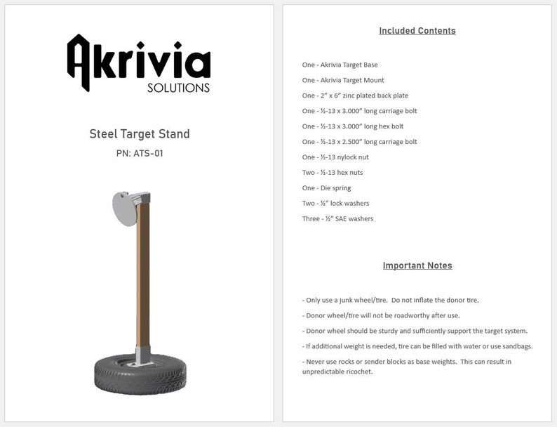 Portable AR500 Steel Shooting Target - IPSC IDPA Gong Base Stand, 1/4" X 7" X 12" For Practice