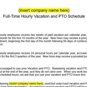 Employee Attendance and PTO Policy Template - Etsy