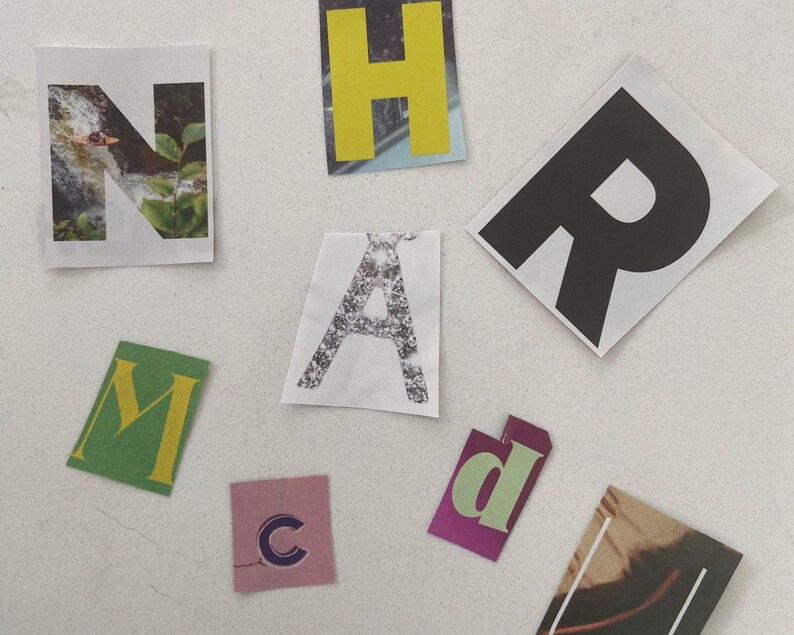 Ransom Note Letters, Handcut Magazine Letters, Letter Cutouts, Collage ...
