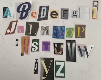 Handgeschnittene Magazin Buchstaben, Collage Alphabet Ausschnitte, 250 Stück Set